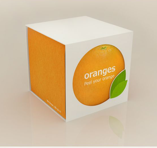 橙子外包装设计盒展