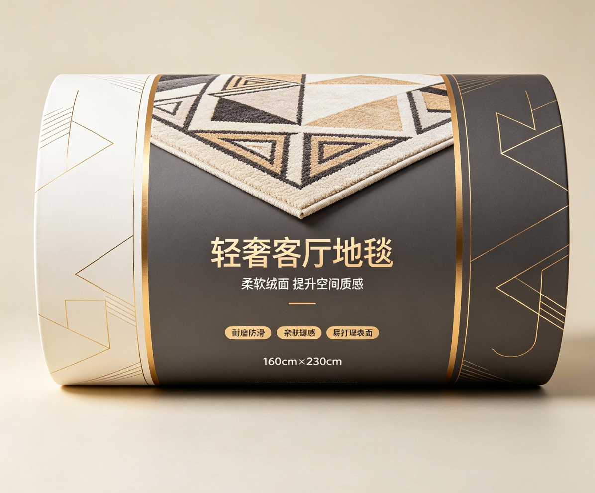 地毯包装设计,提升家居产品价值,让包装成为品牌展示的重要载体