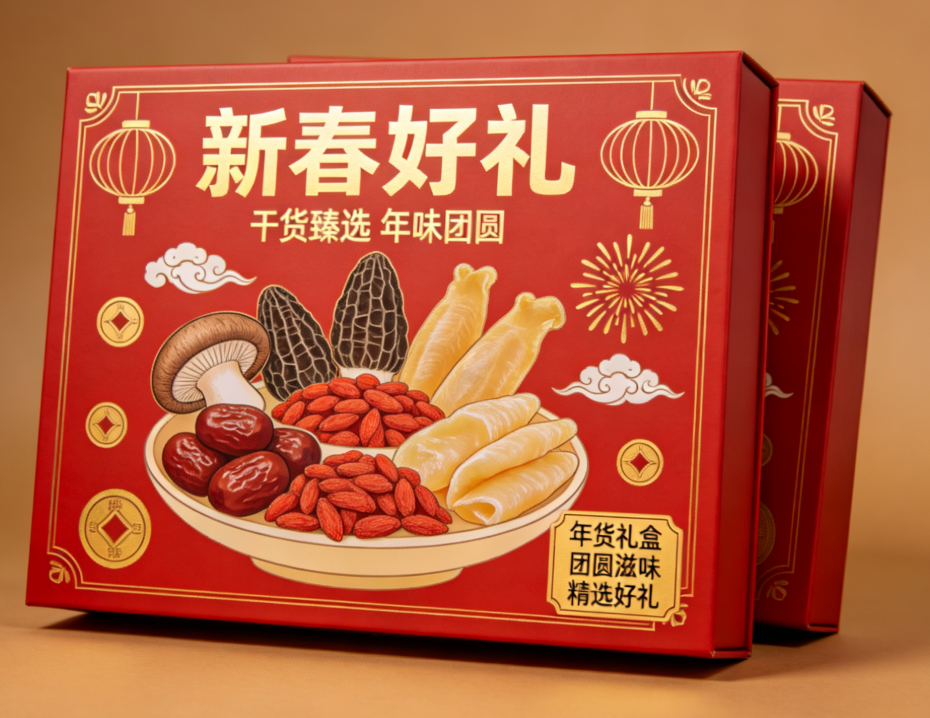春节年货干货礼盒包装设计:让传统年味成为可以传递的美好祝福